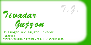 tivadar gujzon business card